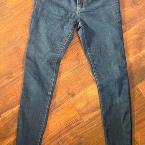 Express Stella Low Rise Dark Blue Legging Jeans